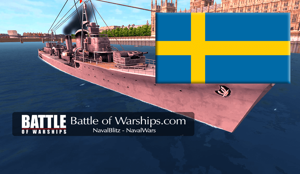 SHIMAKAZE and SWEDEN flag - Battle of Warships