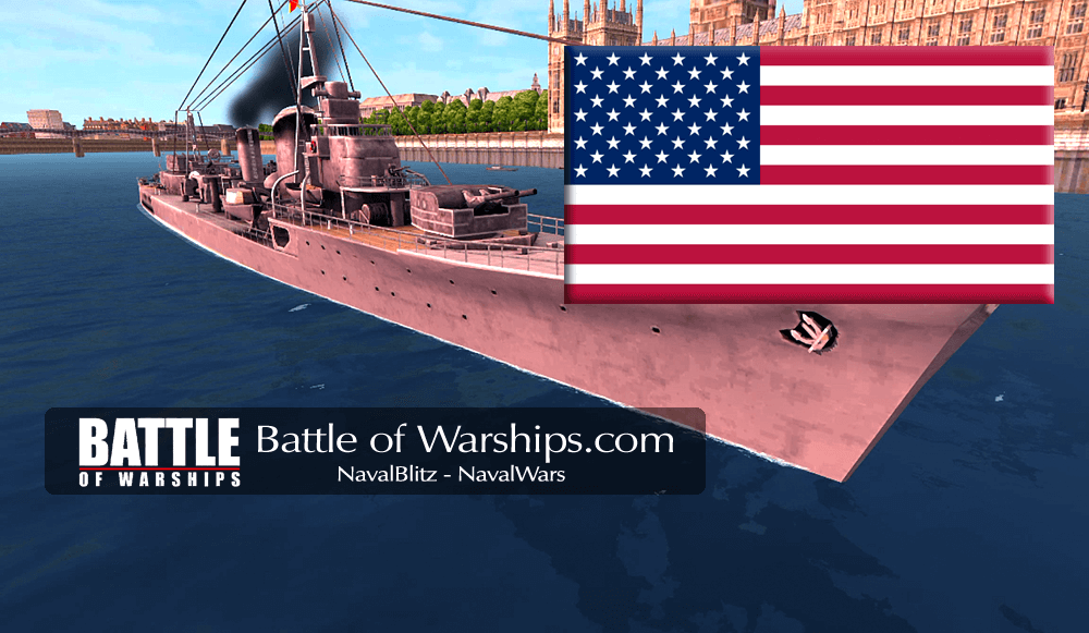 SHIMAKAZE and USA flag - Battle of Warships