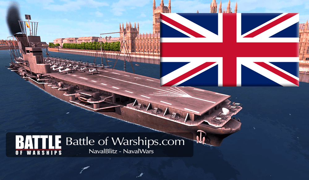SHINANO and UK flag - Battle of Warships