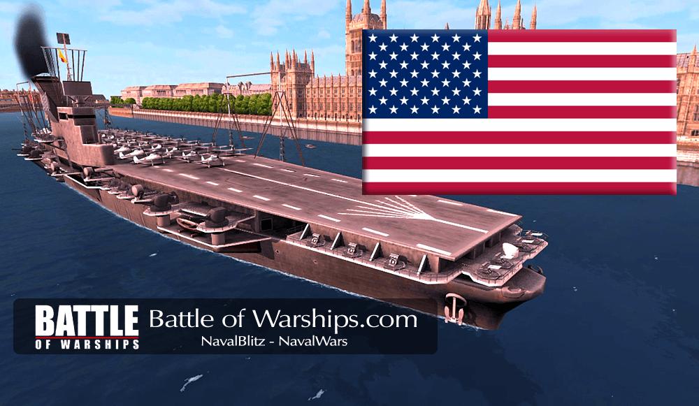 SHINANO and USA flag - Battle of Warships