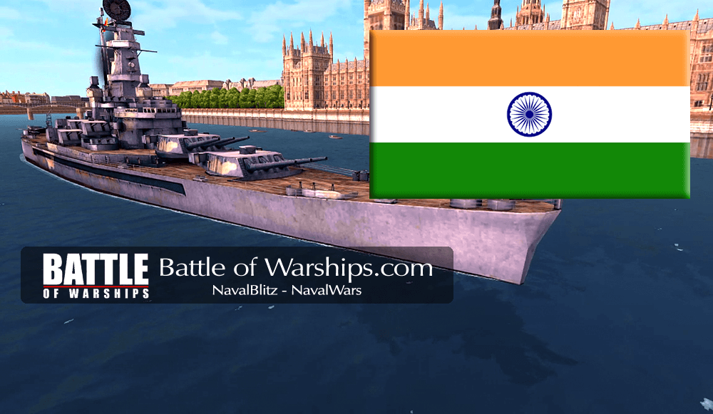 SOUTH DAKOTA and INDIA flag - Battle of Warships