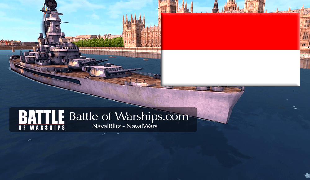SOUTH DAKOTA and INDNESIA flag - Battle of Warships