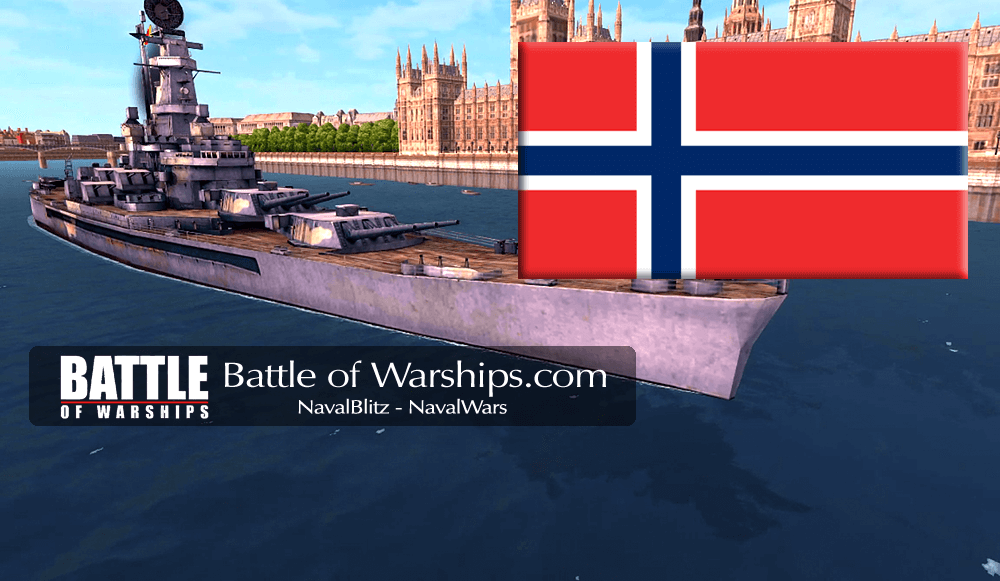 SOUTH DAKOTA and NORWAY flag - Battle of Warships