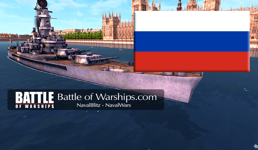 SOUTH DAKOTA and RUSSIA flag - Battle of Warships