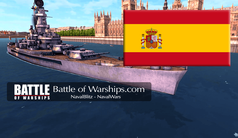SOUTH DAKOTA and SPAIN flag - Battle of Warships