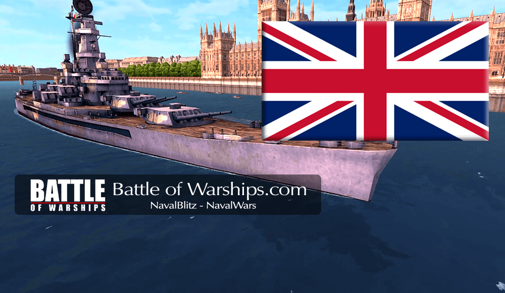 SOUTH DAKOTA and UK flag - Battle of Warships