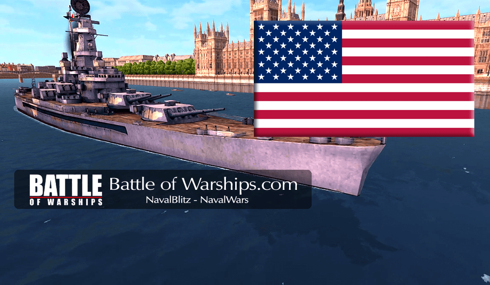 SOUTH DAKOTA and USA flag - Battle of Warships