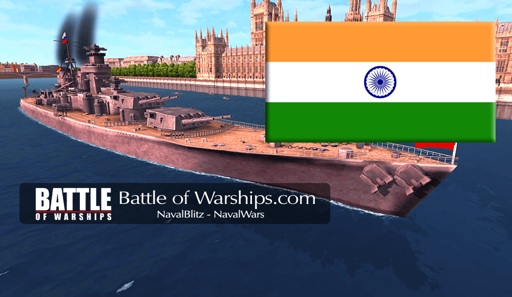 SOVETSKY SOYUZ and INDIA flag - Battle of Warships
