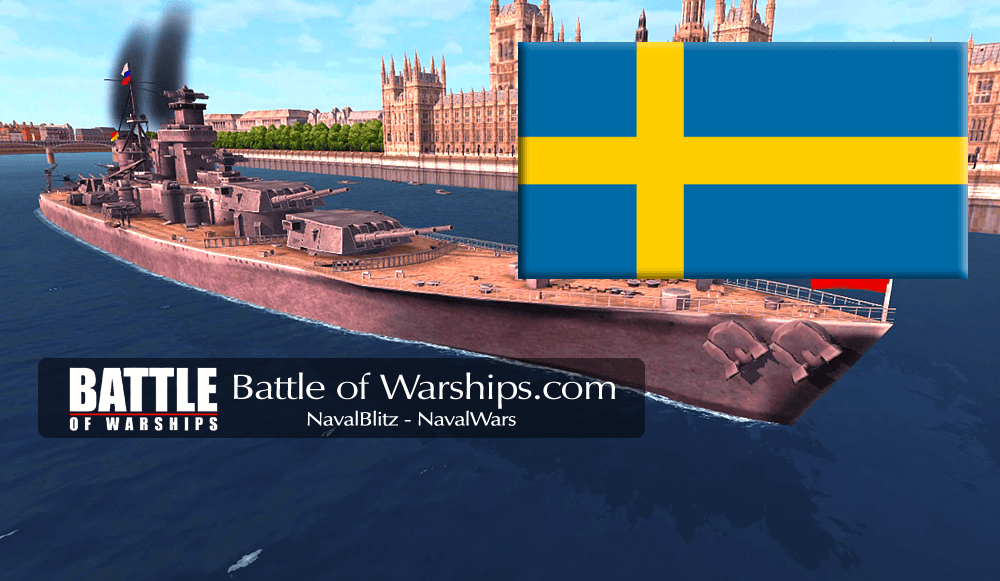 SOVETSKY SOYUZ and SWEDEN flag - Battle of Warships