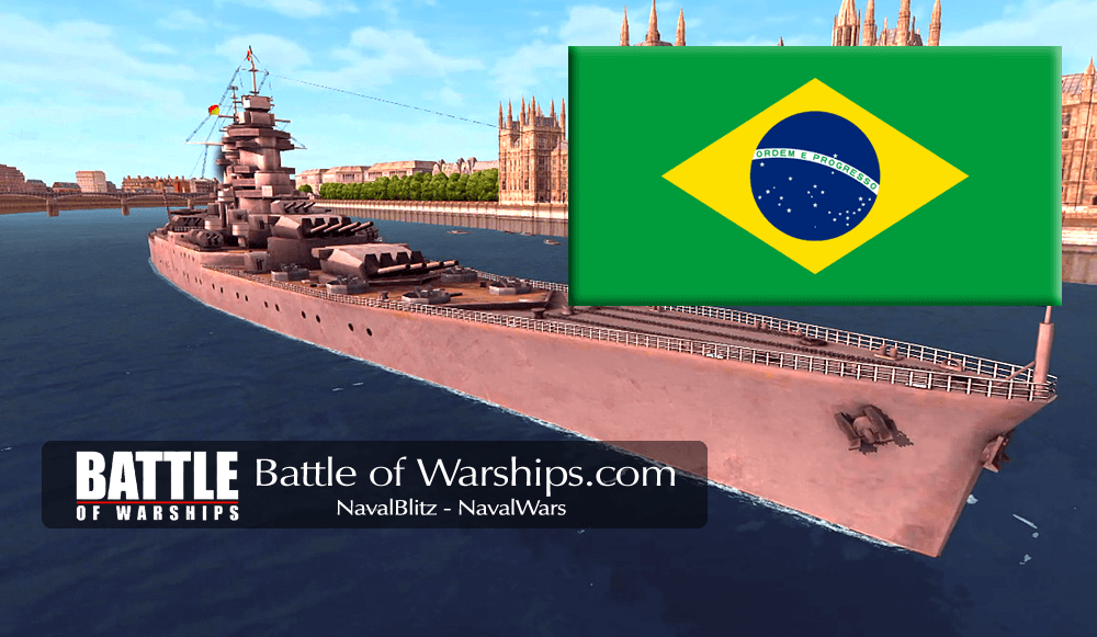 Super-ALSACE and Brazil flag - Battle of Warships