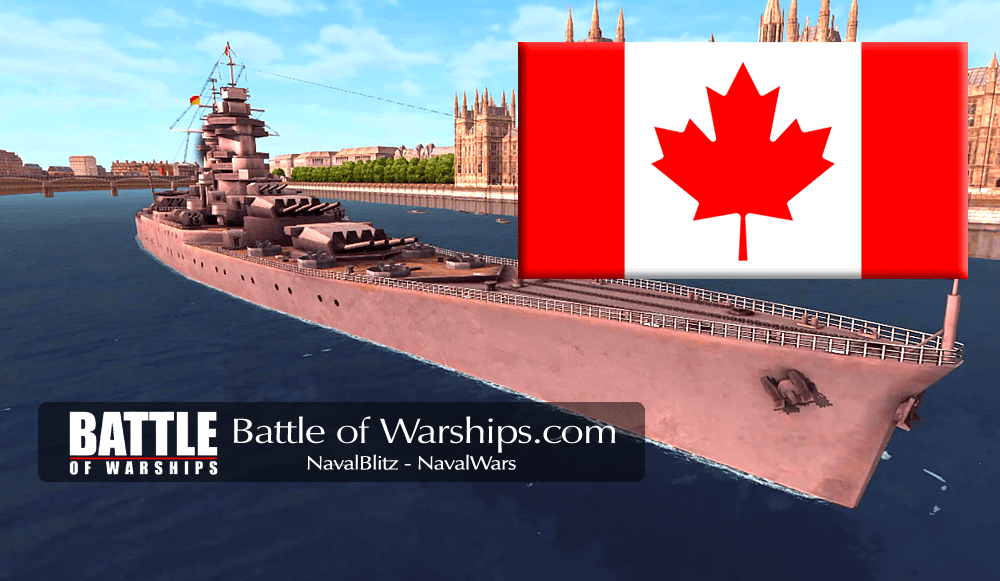 Super-ALSACE and CANADA flag - Battle of Warships
