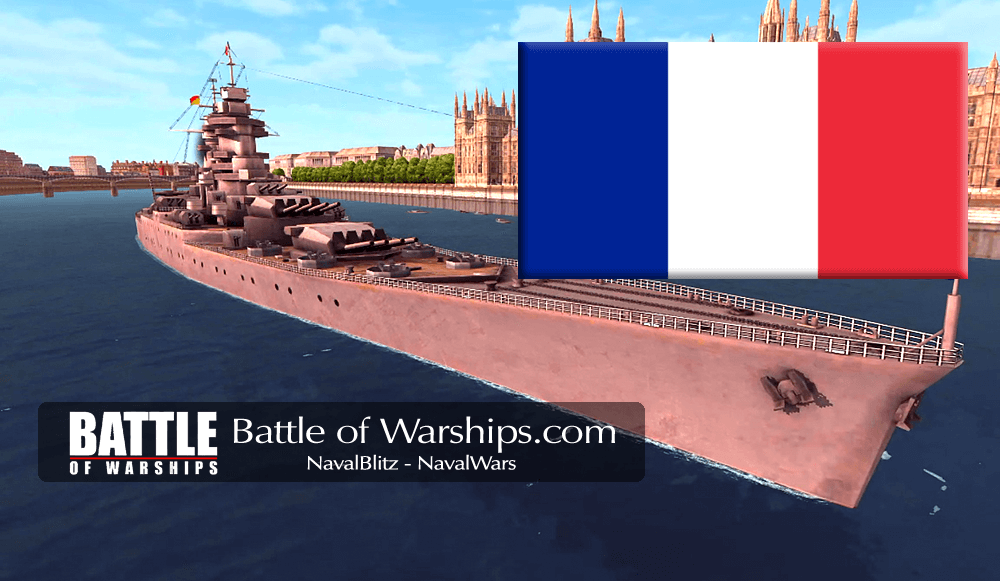 Super-ALSACE and FRANCE flag - Battle of Warships