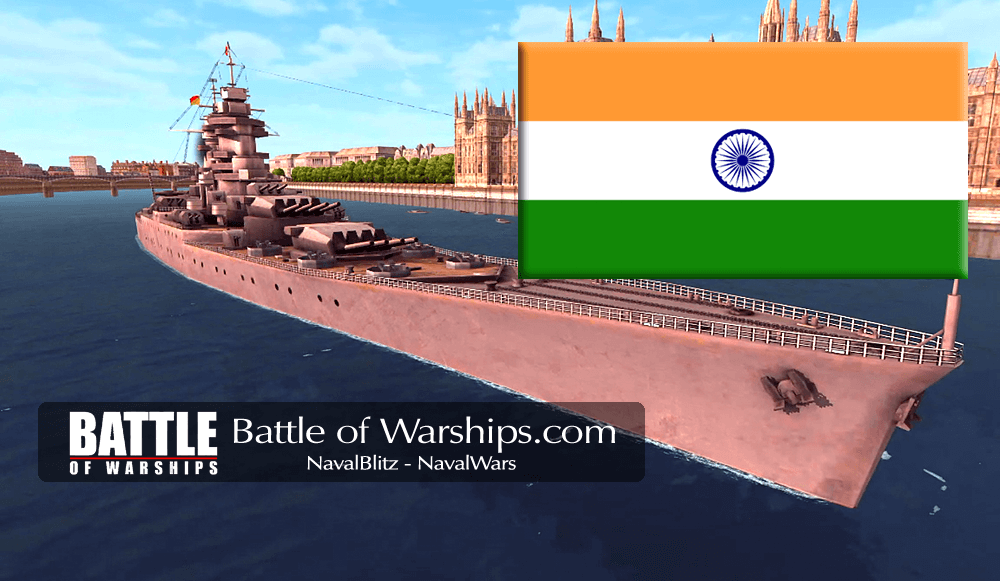 Super-ALSACE and INDIA flag - Battle of Warships