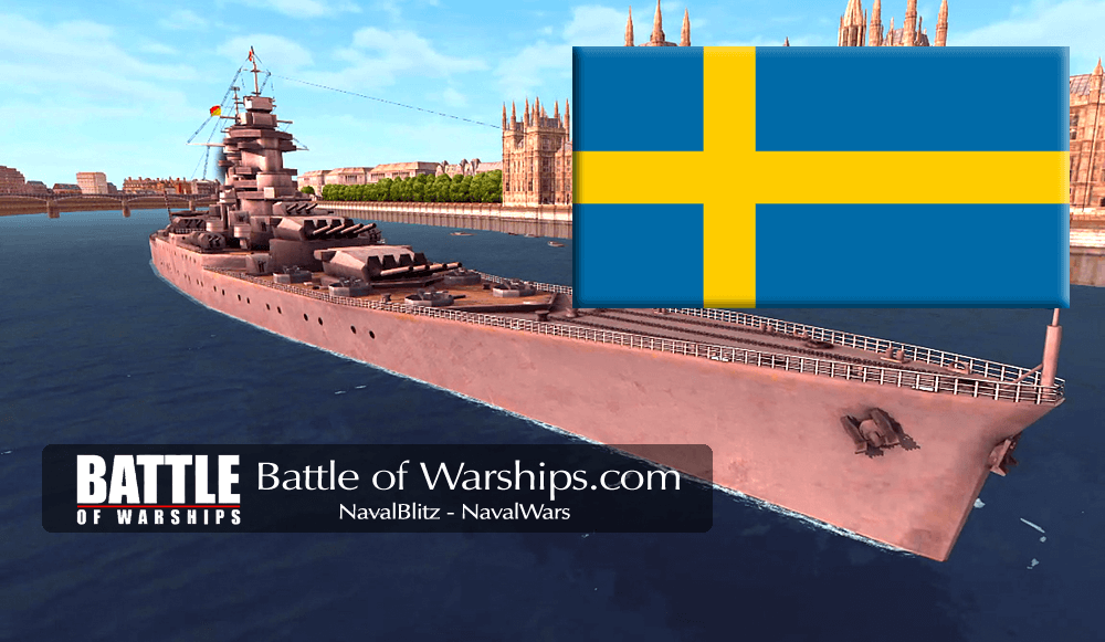 Super-ALSACE and SWEDEN flag - Battle of Warships