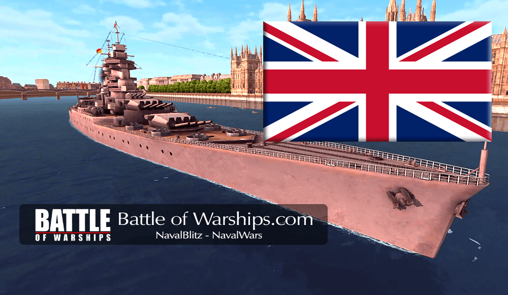 Super-ALSACE and UK flag - Battle of Warships