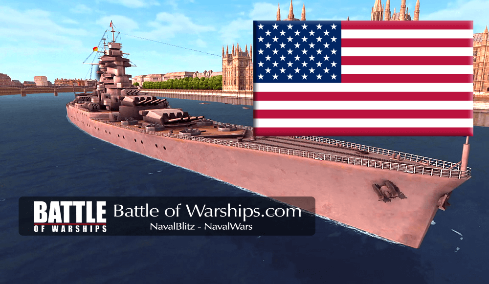 Super-ALSACE and USA flag - Battle of Warships