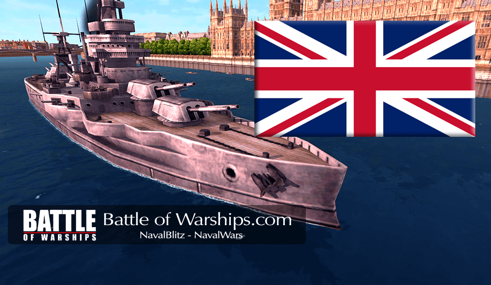 TEXAS and UK flag - Battle of Warships
