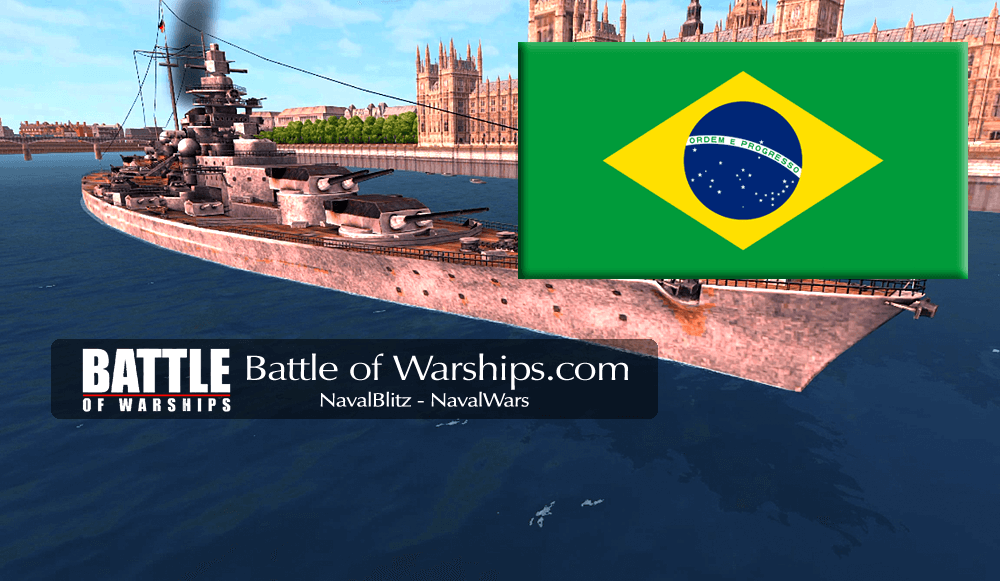 TIRPITZ and Brazil flag - Battle of Warships