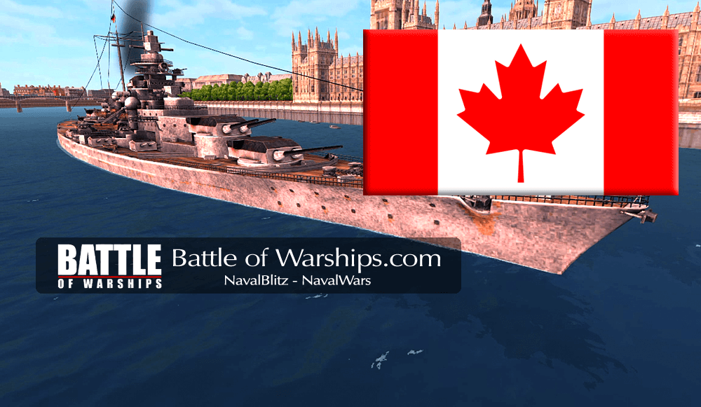 TIRPITZ and CANADA flag - Battle of Warships