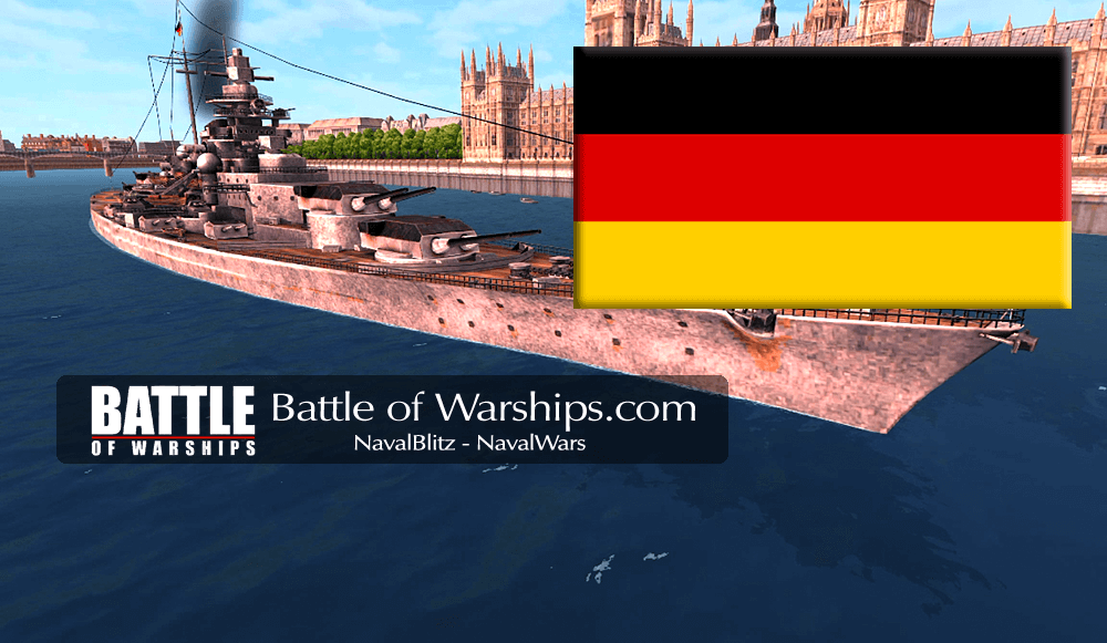 TIRPITZ and GERMANY flag - Battle of Warships