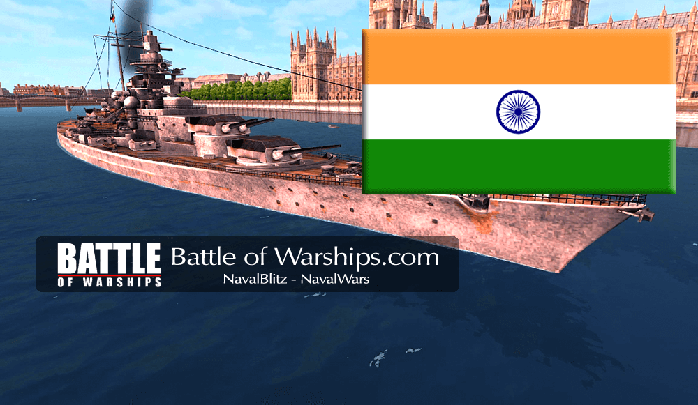 TIRPITZ and INDIA flag - Battle of Warships