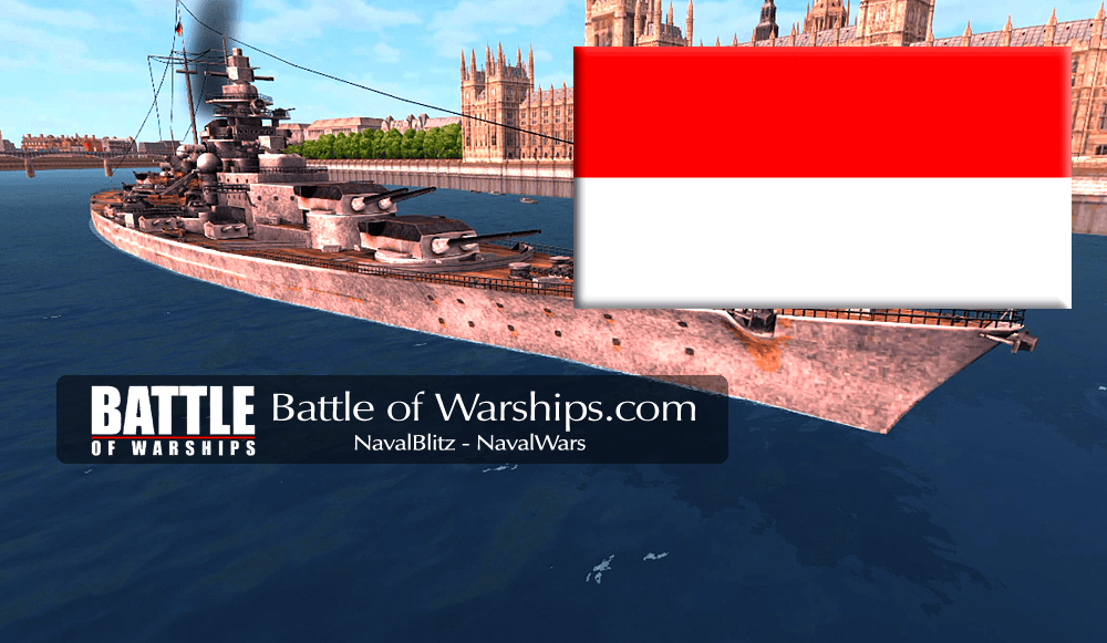 TIRPITZ and INDNESIA flag - Battle of Warships