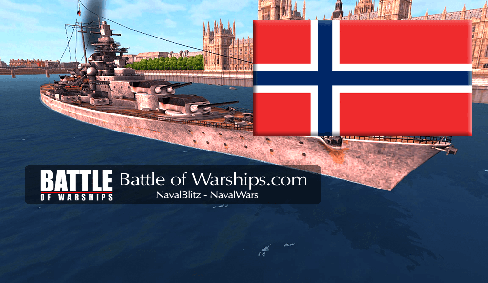 TIRPITZ and NORWAY flag - Battle of Warships