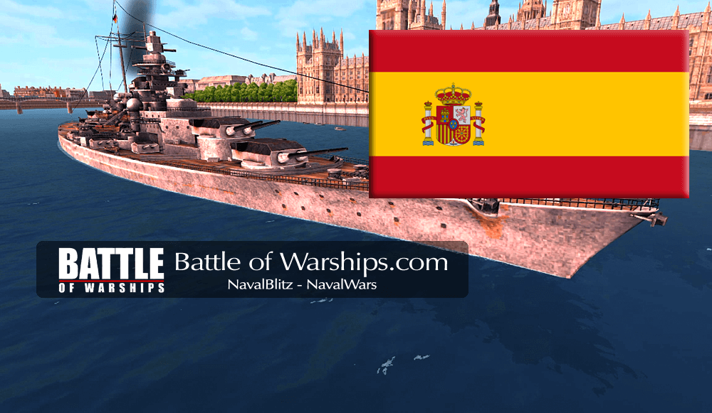 TIRPITZ and SPAIN flag - Battle of Warships