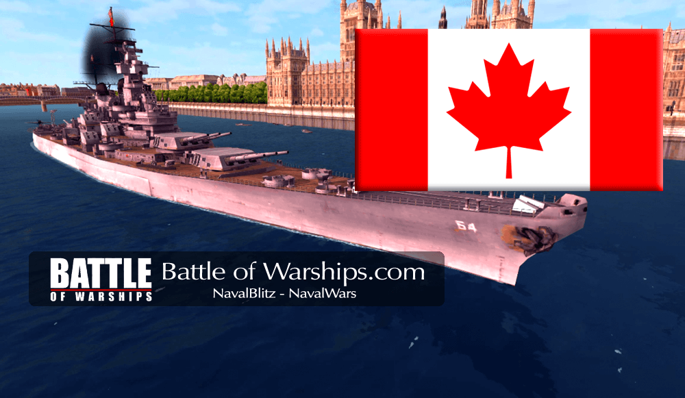 WISCONSIN and CANADA flag - Battle of Warships