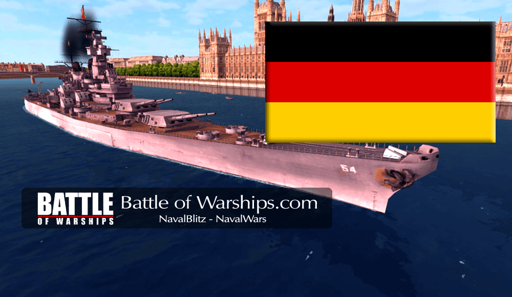 WISCONSIN and GERMANY flag - Battle of Warships