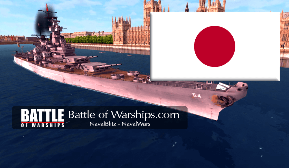 WISCONSIN and JAPAN flag - Battle of Warships