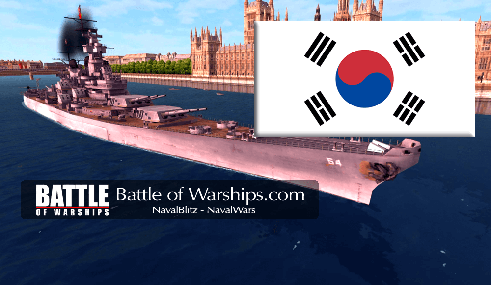 WISCONSIN and KORIA flag - Battle of Warships