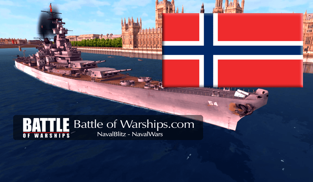 WISCONSIN and NORWAY flag - Battle of Warships