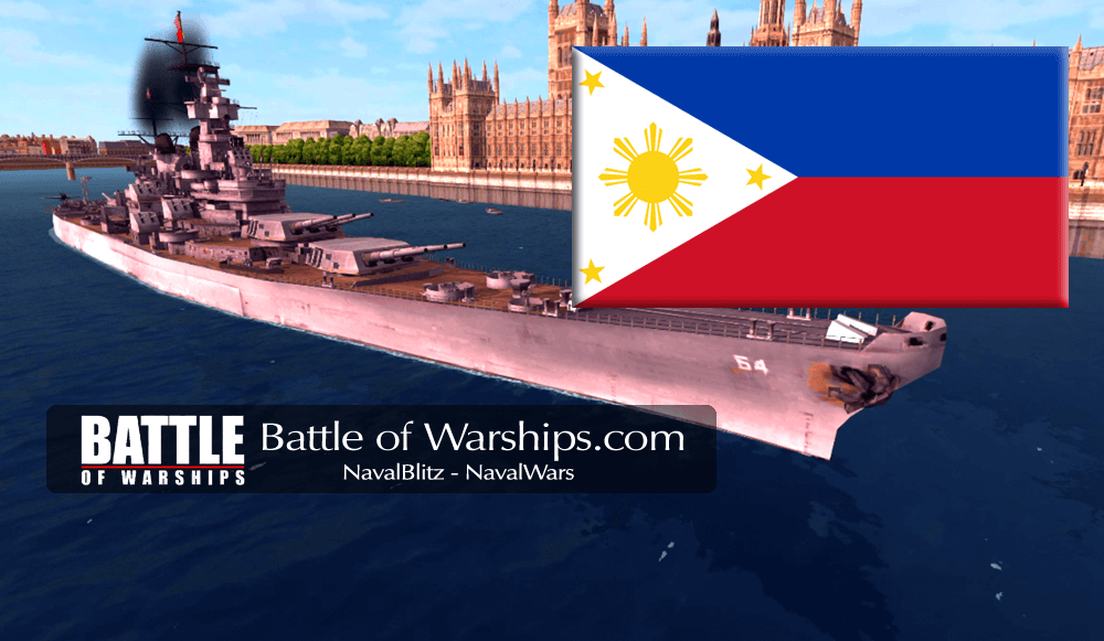 WISCONSIN and PILIPPINES flag - Battle of Warships