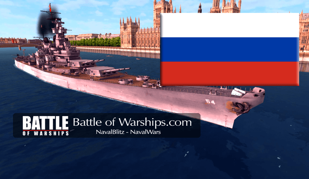 WISCONSIN and RUSSIA flag - Battle of Warships