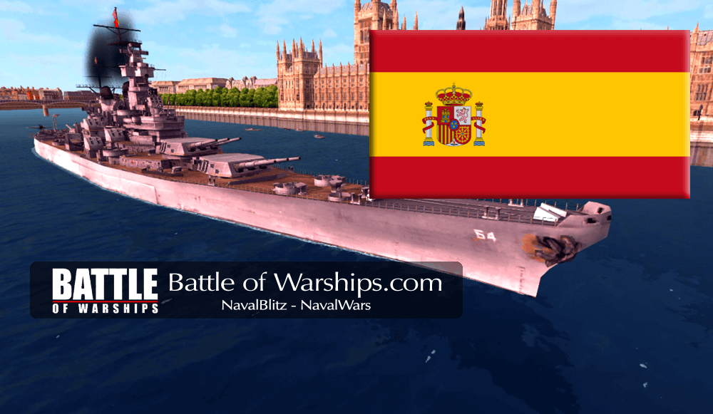 WISCONSIN and SPAIN flag - Battle of Warships