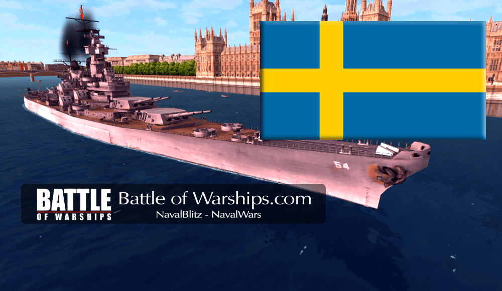 WISCONSIN and SWEDEN flag - Battle of Warships