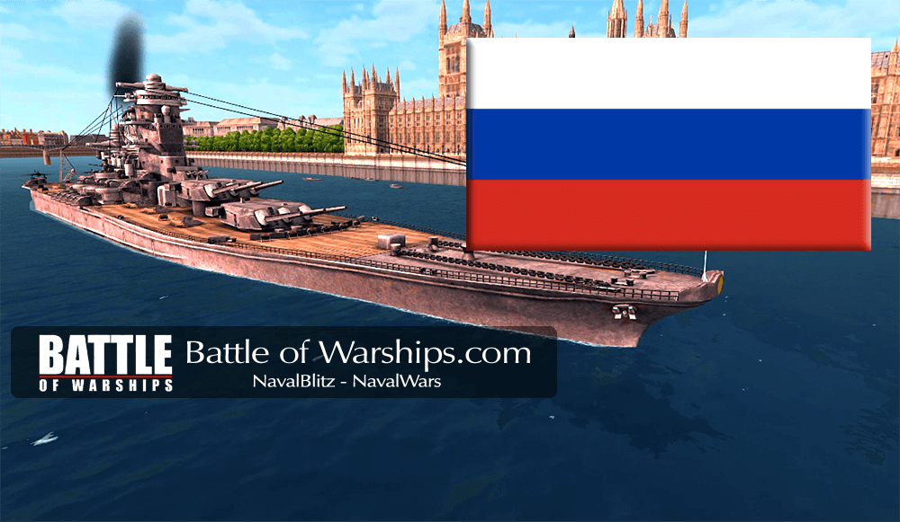 YAMATO and RUSSIA flag - Battle of Warships