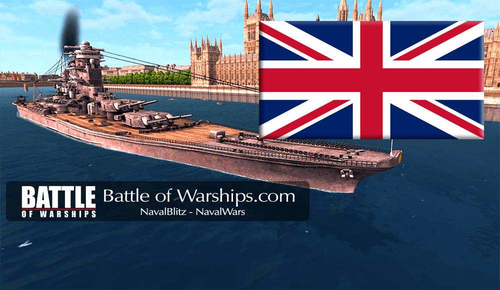 YAMATO and UK flag - Battle of Warships