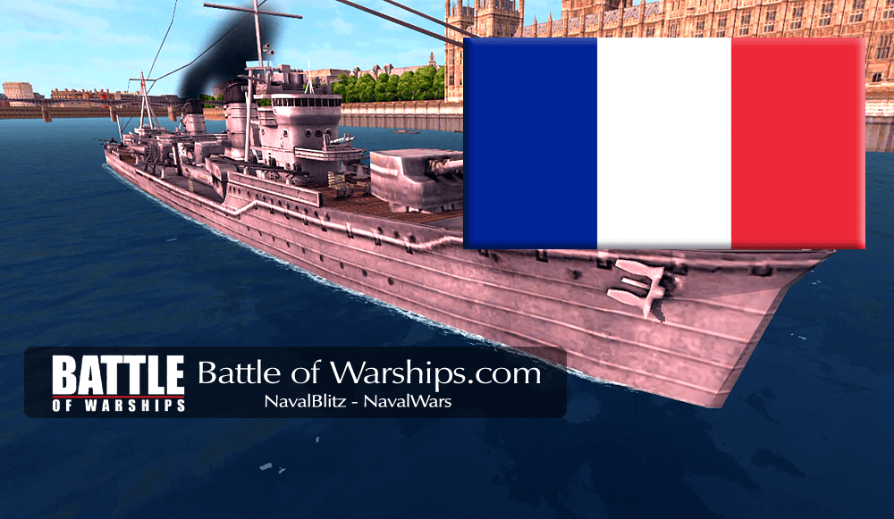 YUKIKAZE and FRANCE flag - Battle of Warships