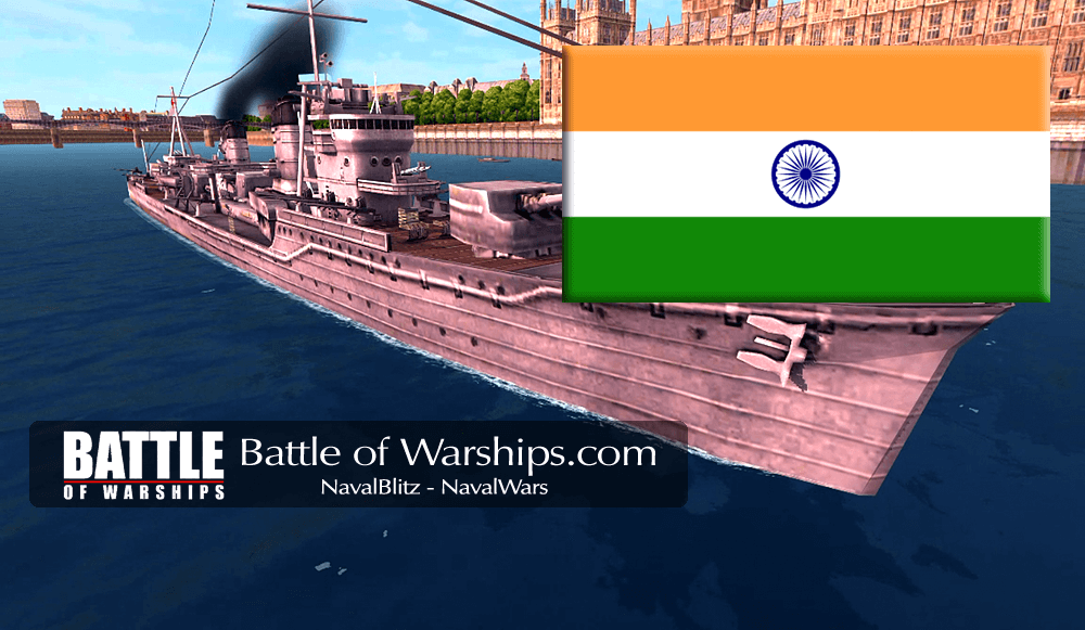 YUKIKAZE and INDIA flag - Battle of Warships