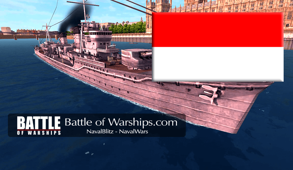 YUKIKAZE and INDNESIA flag - Battle of Warships