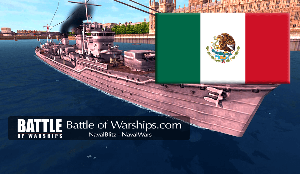 YUKIKAZE and MEXICO flag - Battle of Warships