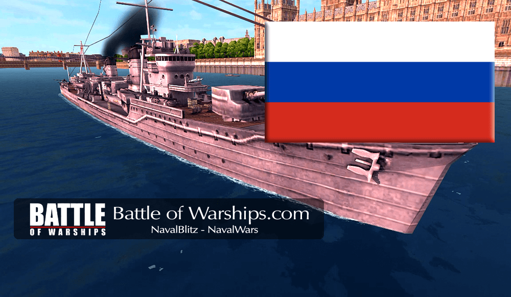 YUKIKAZE and RUSSIA flag - Battle of Warships